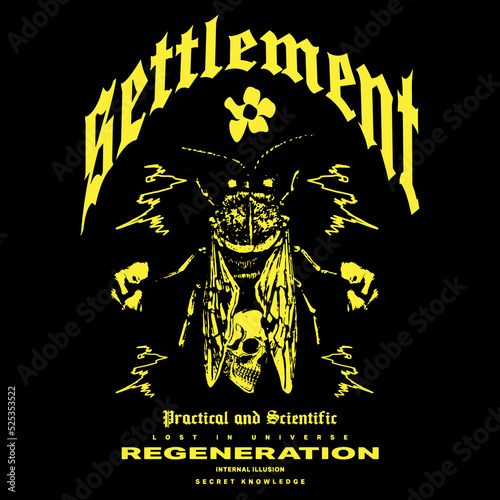 honey bee with slogan Vector design for t-shirt graphics, banner, fashion prints, slogan tees, stickers, flyer, posters and other creative uses	