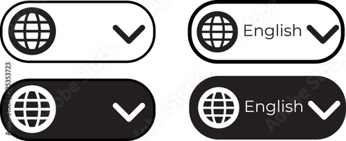 Translate vector icon. Change language button isolated on white background. Vector