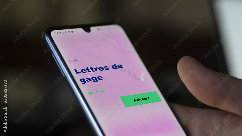 Investir dans un fonds etf lettres de gage actions en bourse sur un écran. Graphique, courbes, chandelles d'ETF. Investir dans un fonds etf lettres de gage actions en bourse sur un écran. Graphique, courbes, chandelles d'ETF.