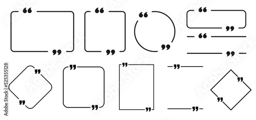 Quote box frame vector icon