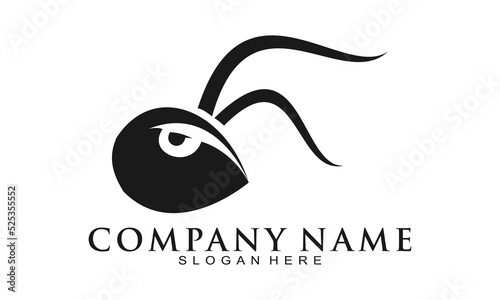 Ant head illustration vector logo
