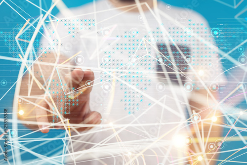 World map point, line, comp...