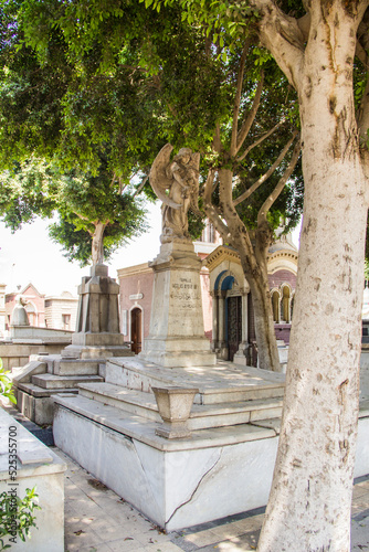 The old cemetery in the Coptic Cairo (Masr al-Qadima) district of Old Cairo, Egypt photo