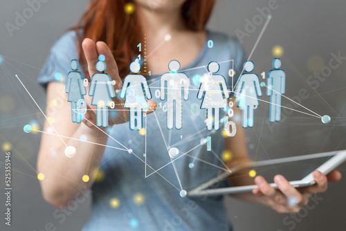 Neural network concept. Con...