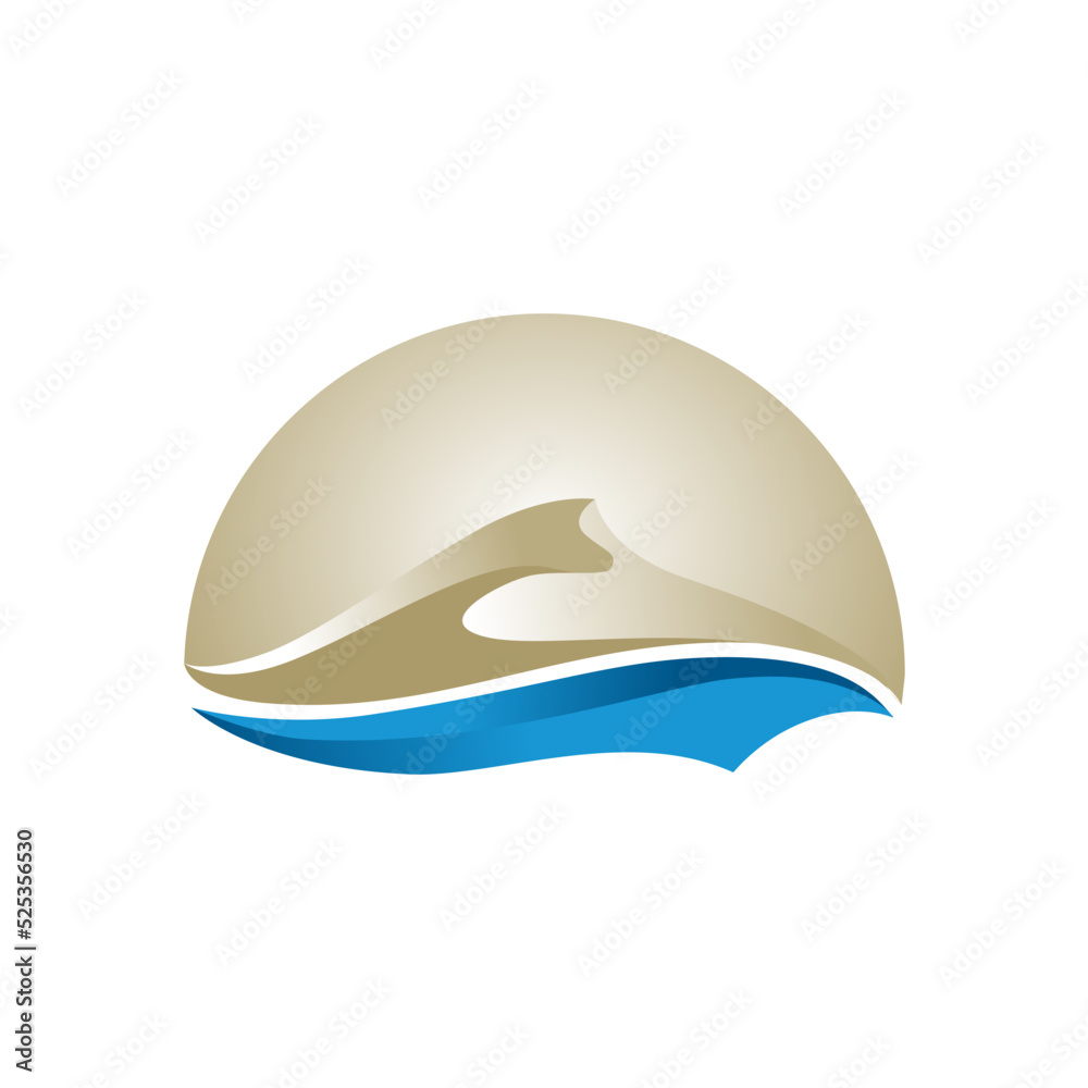 Dune, Gold Desert Sand. Logo Icon Dune, Gold Desert Sand. Logo Icon