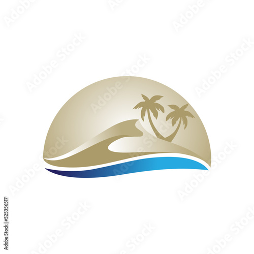 Dune, Gold Desert Sand. Logo Icon