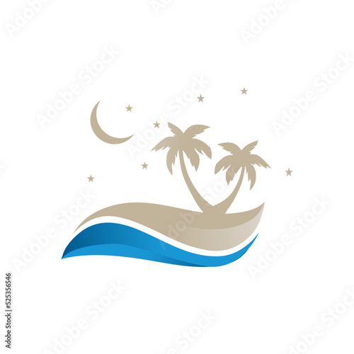 Dune, Gold Desert Sand. Logo Icon