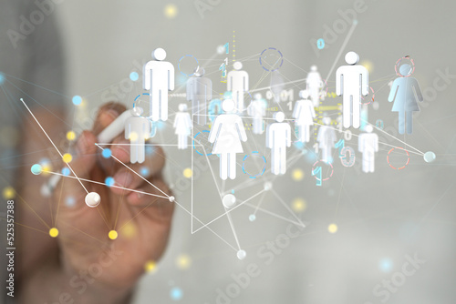 Global network. Blockchain....