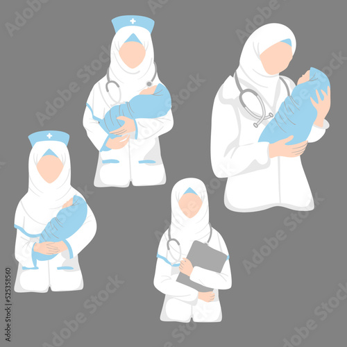 Muslim woman midwife and doctor
