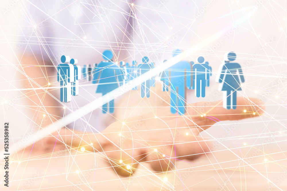 Global network. Blockchain. 3D illustration. Neural networks and artificial intelligence. Abstract Global network. Blockchain. 3D illustration. Neural networks and artificial intelligence. Abstract