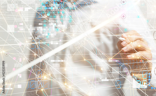 Neural network 3D illustrat...