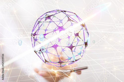 Global network. Blockchain....