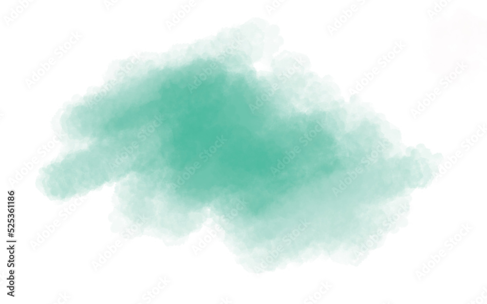 turquoise spot on white artistic background.