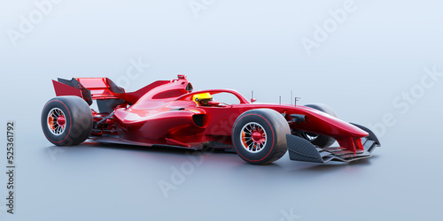3d render red race car with no brand name © jamesteohart