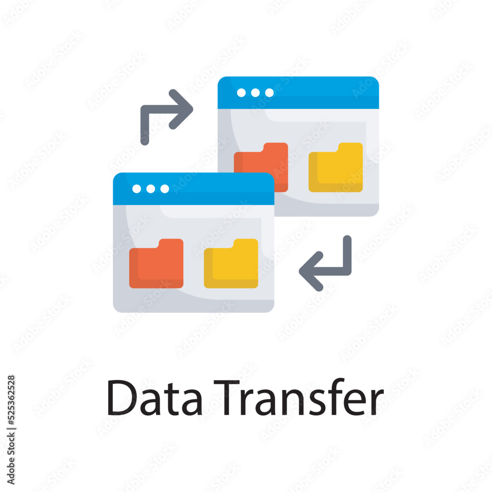 Data Transfer vector flat Icon Design illustration. Miscellaneous Symbol on White background EPS 10 File Data Transfer vector flat Icon Design illustration. Miscellaneous Symbol on White background EPS 10 File