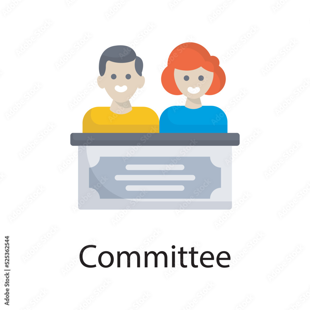 Committee vector flat Icon Design illustration. Miscellaneous Symbol on White background EPS 10 File Committee vector flat Icon Design illustration. Miscellaneous Symbol on White background EPS 10 File
