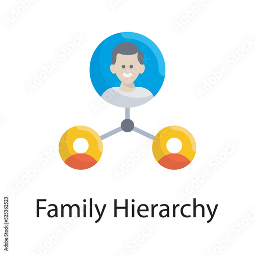 Family Hierarchy vector flat Icon Design illustration. Miscellaneous Symbol on White background EPS 10 File