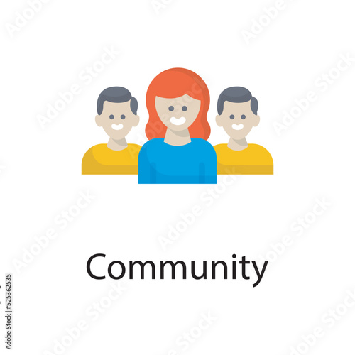 Community vector flat Icon Design illustration. Miscellaneous Symbol on White background EPS 10 File
