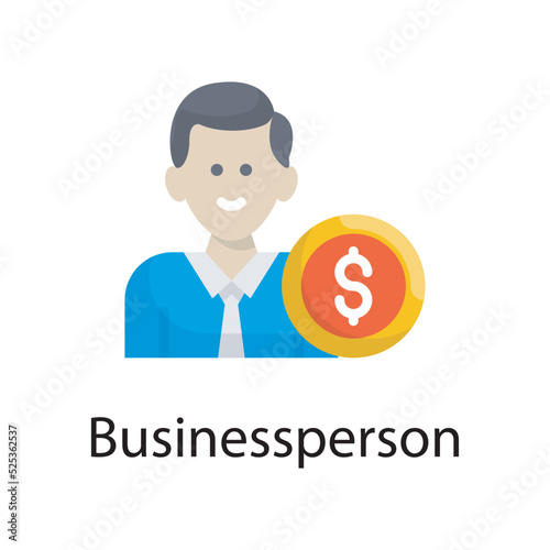 Businessperson vector flat Icon Design illustration. Miscellaneous Symbol on White background EPS 10 File