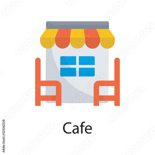 Cafe vector flat Icon Design illustration. Miscellaneous Symbol on White background EPS 10 File