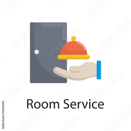 Room Service vector flat Icon Design illustration. Miscellaneous Symbol on White background EPS 10 File