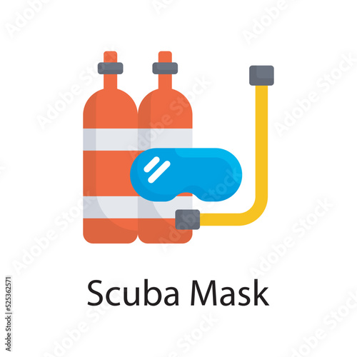 Scuba Mask vector flat Icon Design illustration. Miscellaneous Symbol on White background EPS 10 File