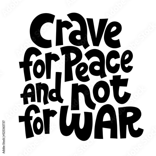 Peace vector lettering