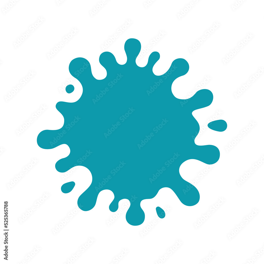 Paint splash graphic icon. Liquid splatter sign isolated on white background. Design element template. Vector illustration Paint splash graphic icon. Liquid splatter sign isolated on white background. Design element template. Vector illustration