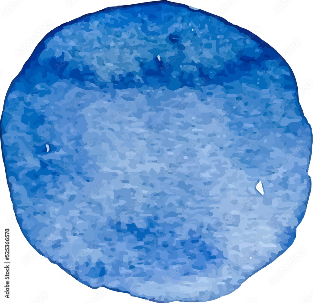 Blue watercolor circle shape