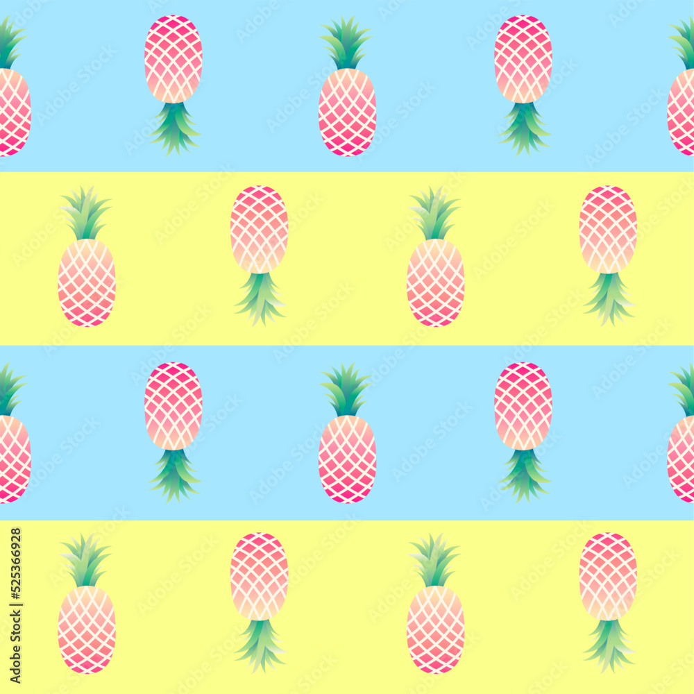 Seamless tartan plaid pattern in Colorful Summer and Pineapple Seamless tartan plaid pattern in Colorful Summer and Pineapple
