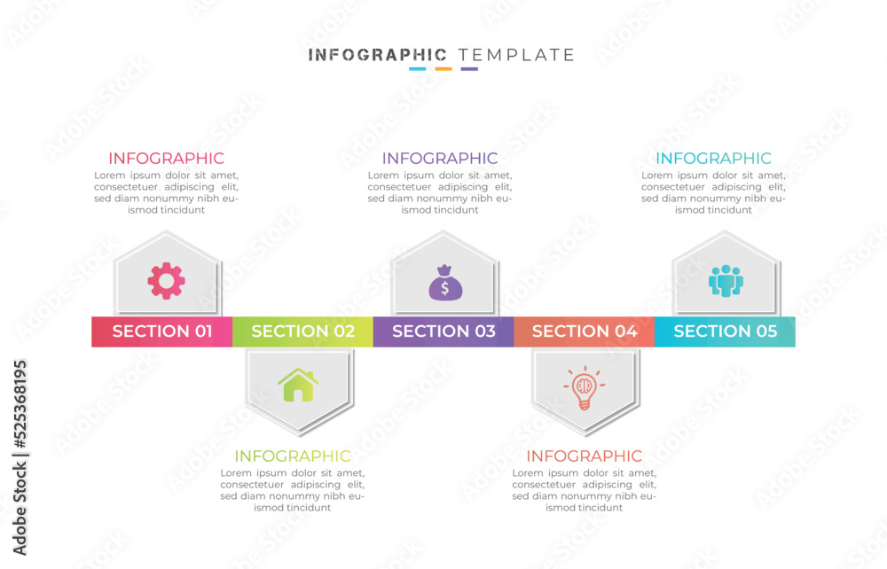 	
Creative business timeline infographic element and minimal presentation design
