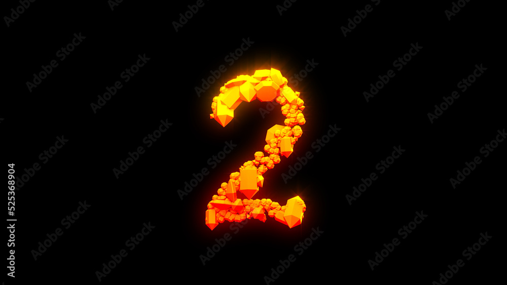 cute magma rocks number 2 - burning hot orange - red character, isolated - object 3D illustration cute magma rocks number 2 - burning hot orange - red character, isolated - object 3D illustration