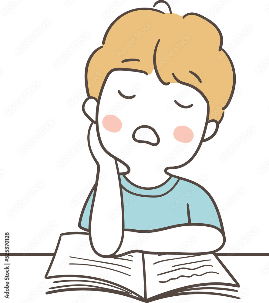 Student reading with speech bubble School concept