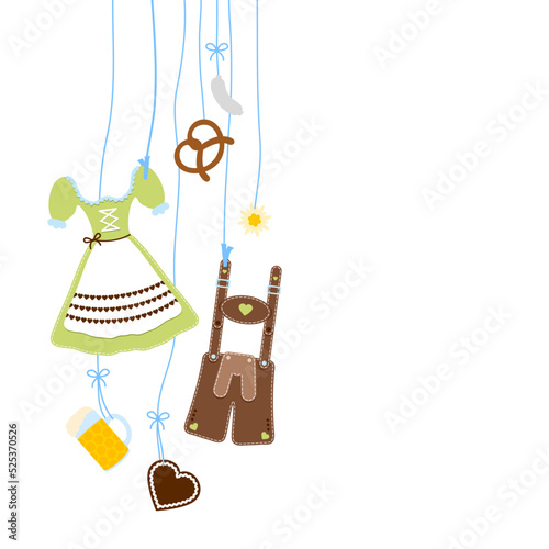 Links Hängende Oktoberfest Symbole