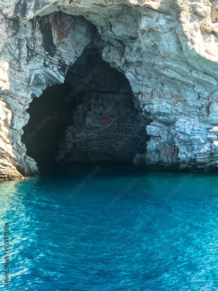 Phosphorus Cave, Muğla Province is popular tourist destination in Turkey.