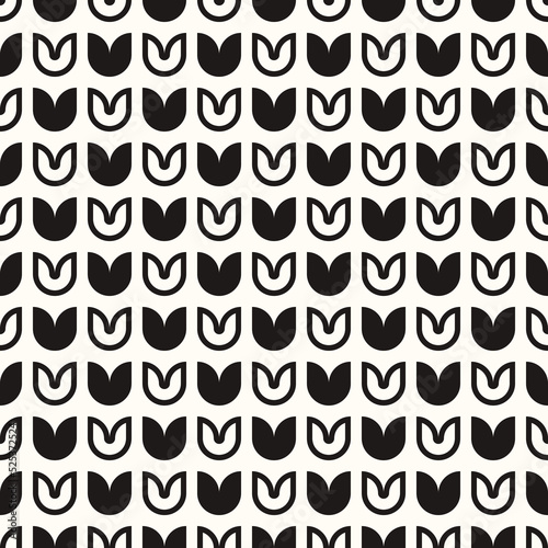 Vector Geometric Abstract Seamless Monochrome Pattern Texture Repeating Background
