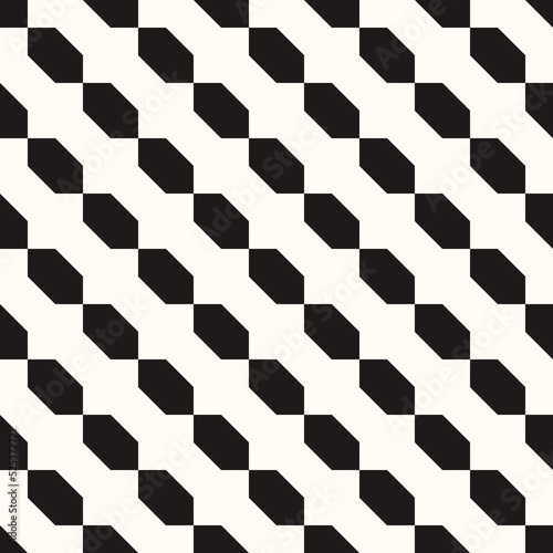 Vector Geometric Abstract Seamless Monochrome Pattern Texture Repeating Background