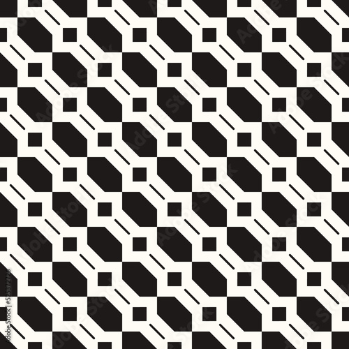 Vector Geometric Abstract Seamless Monochrome Pattern Texture Repeating Background