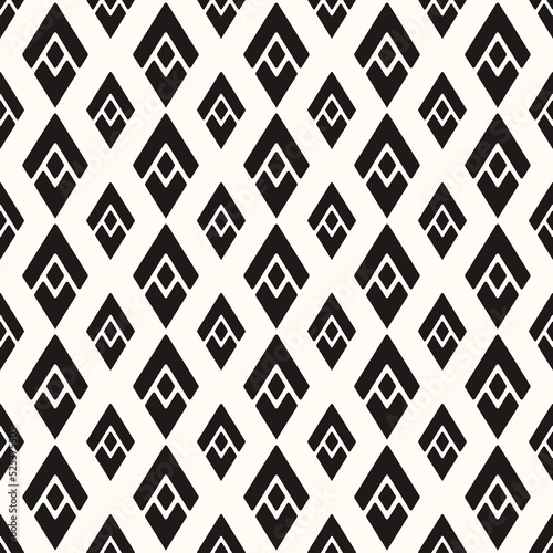 Vector Geometric Abstract Seamless Monochrome Pattern Texture Repeating Background