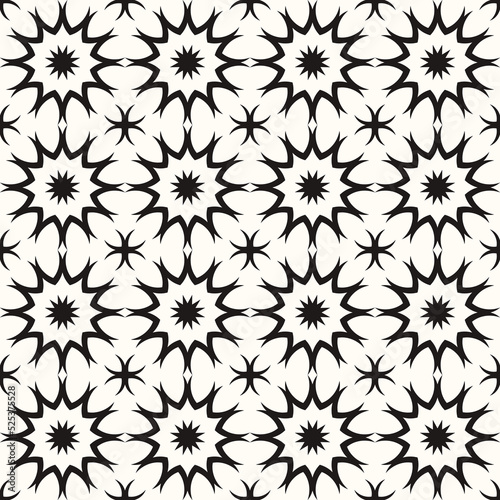 Vector Geometric Abstract Seamless Monochrome Pattern Texture Repeating Background