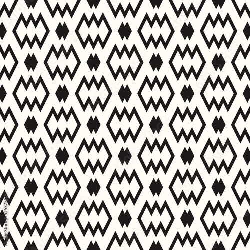 Vector Geometric Abstract Seamless Monochrome Pattern Texture Repeating Background