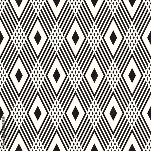 Vector Geometric Abstract Seamless Monochrome Pattern Texture Repeating Background