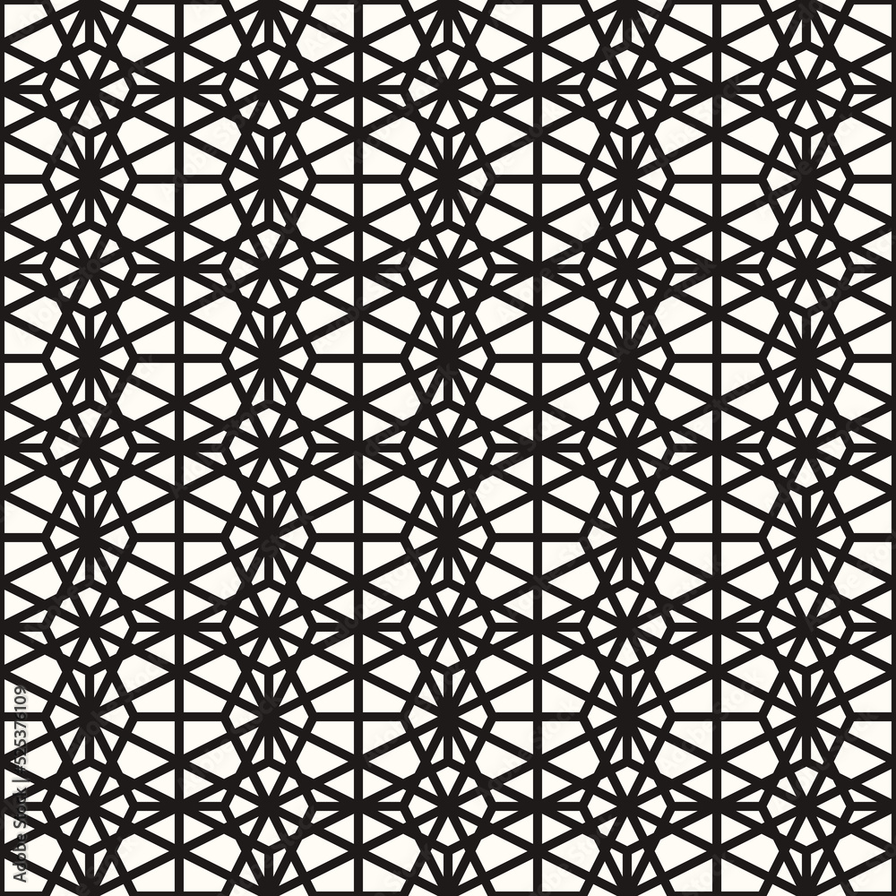 Vector Geometric Abstract Seamless Monochrome Pattern Texture Repeating Background Vector Geometric Abstract Seamless Monochrome Pattern Texture Repeating Background