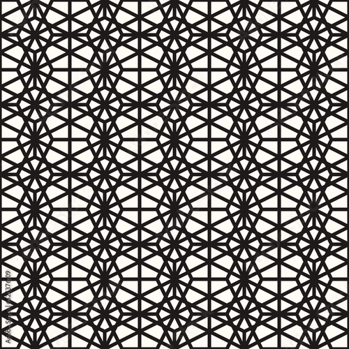 Vector Geometric Abstract Seamless Monochrome Pattern Texture Repeating Background