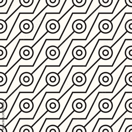 Vector Geometric Abstract Seamless Monochrome Pattern Texture Repeating Background