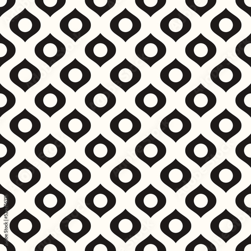 Vector Geometric Abstract Seamless Monochrome Pattern Texture Repeating Background