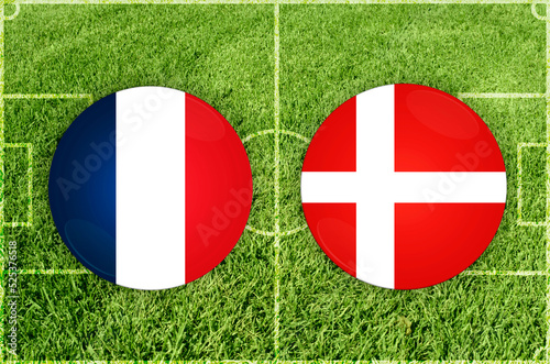 Illustration for Football match France vs Denmark