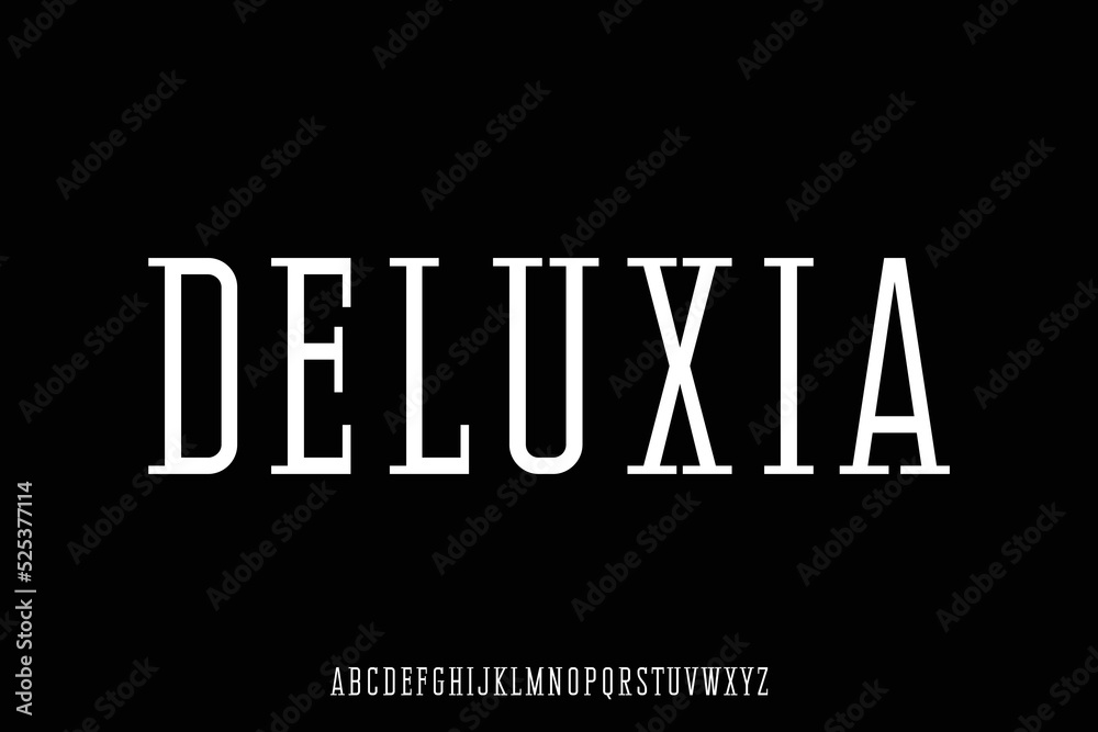 Fototapeta premium Elegant luxury high end condense font vector