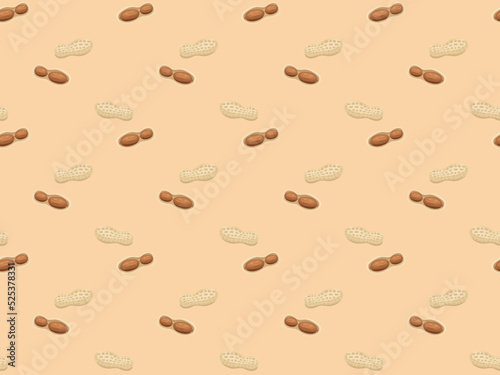 peanut seamless art modern pattern background element flat doodle cartoon vector illustration
