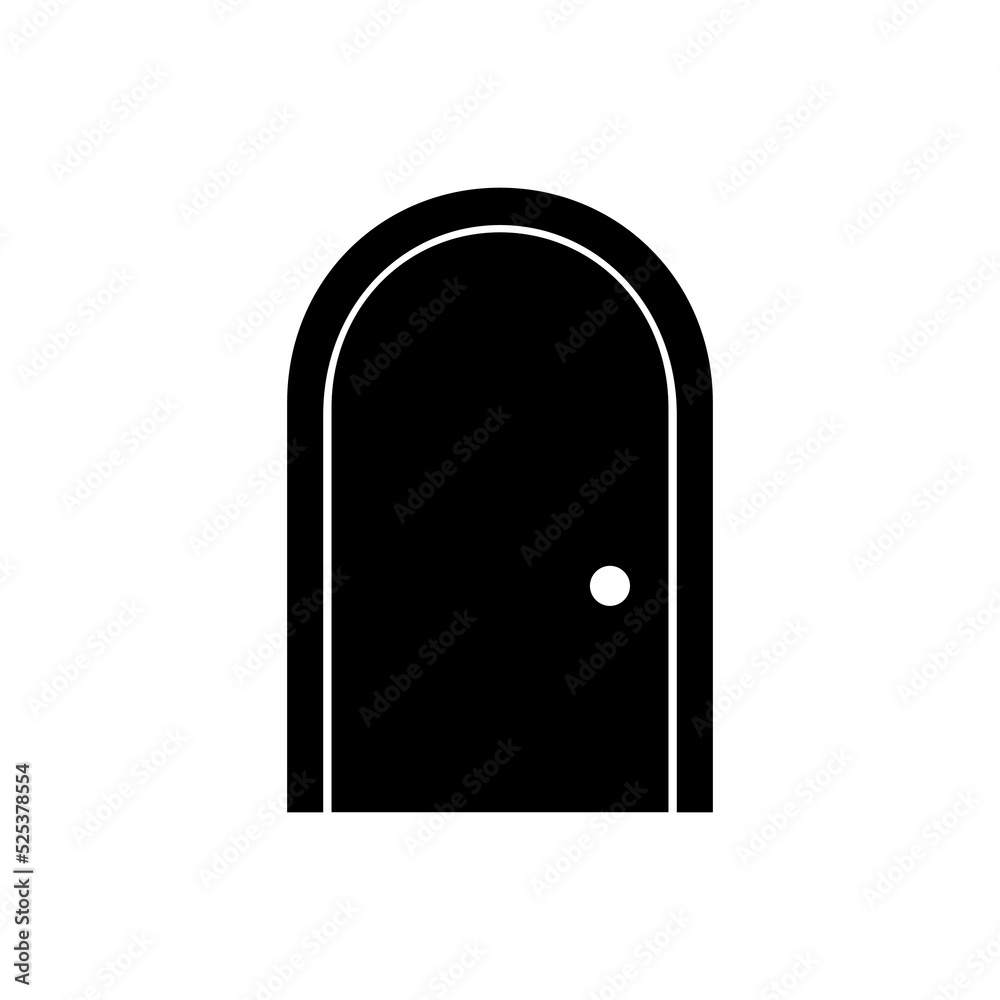 door icon vector illustration. door icon vector illustration.